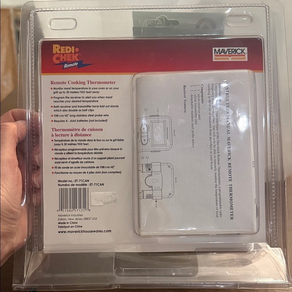 Maverick Redi-Chek Remote Cooking Thermometer check up to 100 ft away! - Picture 2 of 6
